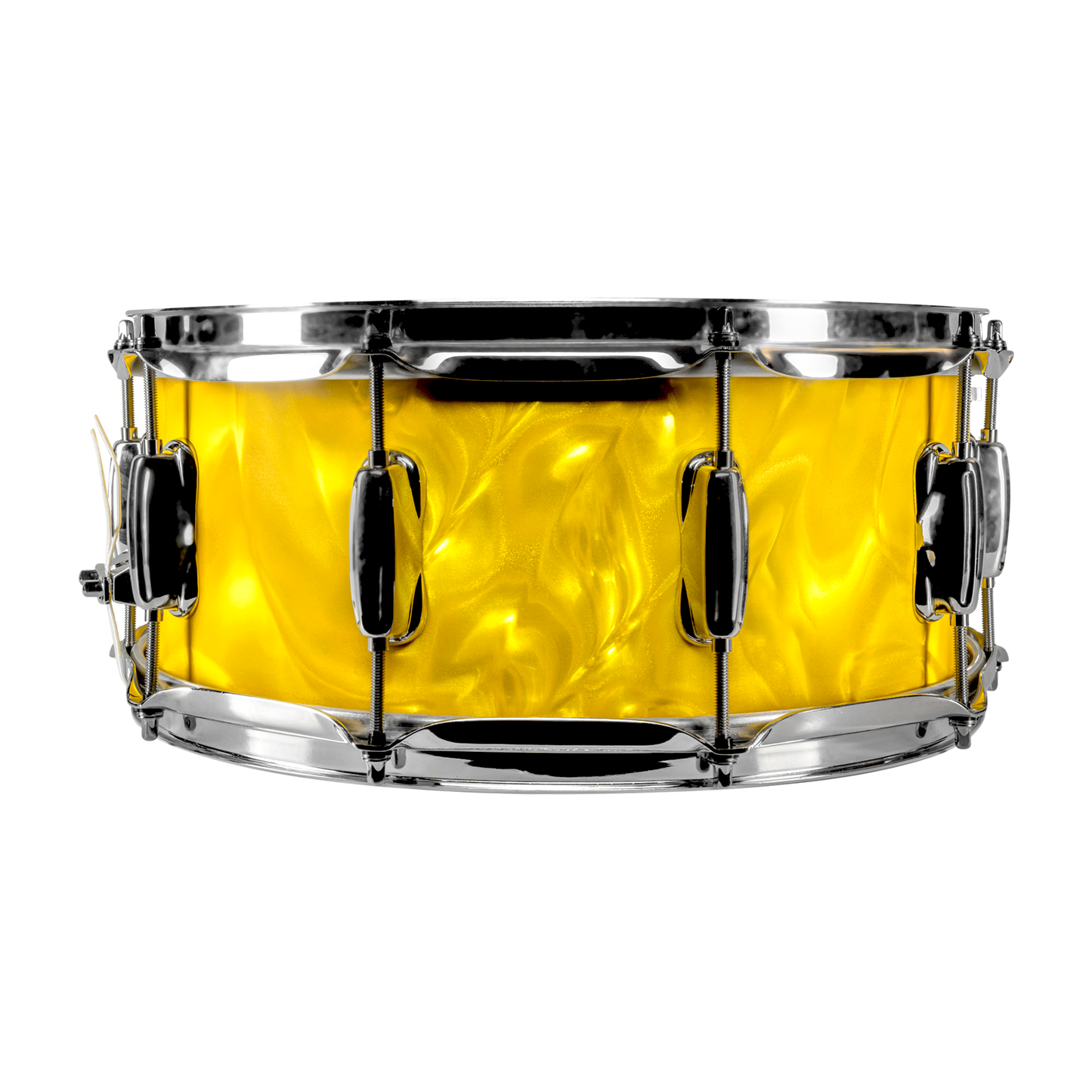Silvio's Pizzeria Custom 14" x 6" Maple Snare Drum - Yellow Satin Flame!