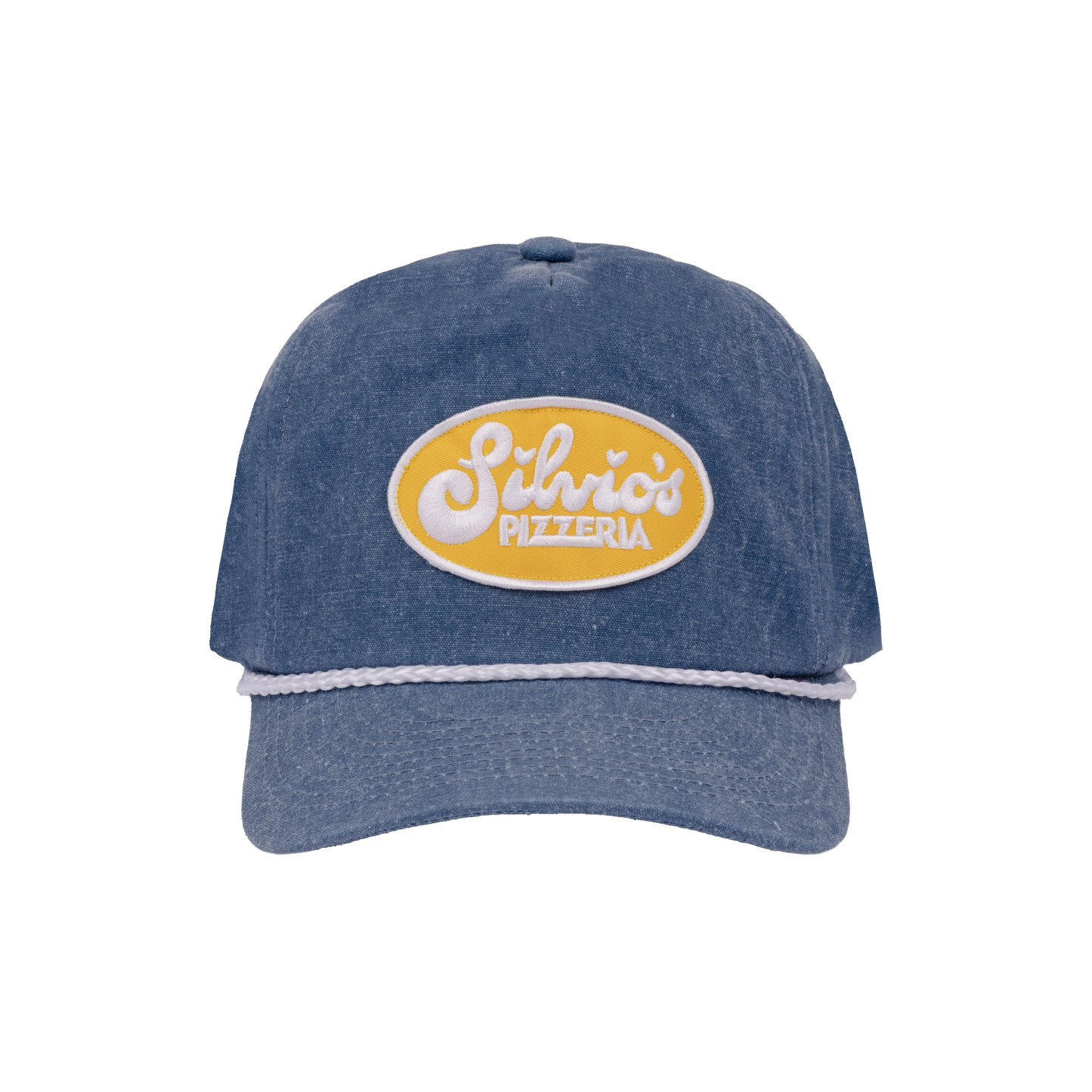 Logo High Crown Stone Wash Rope Cap