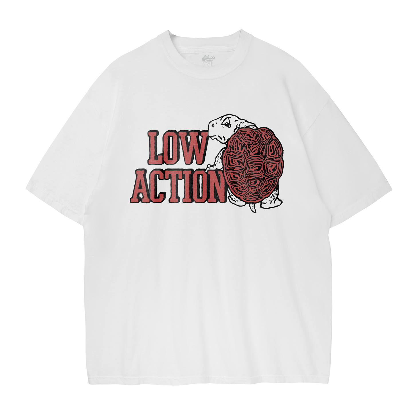 ONLINE ONLY! Low Action - College Turtle Tee - White