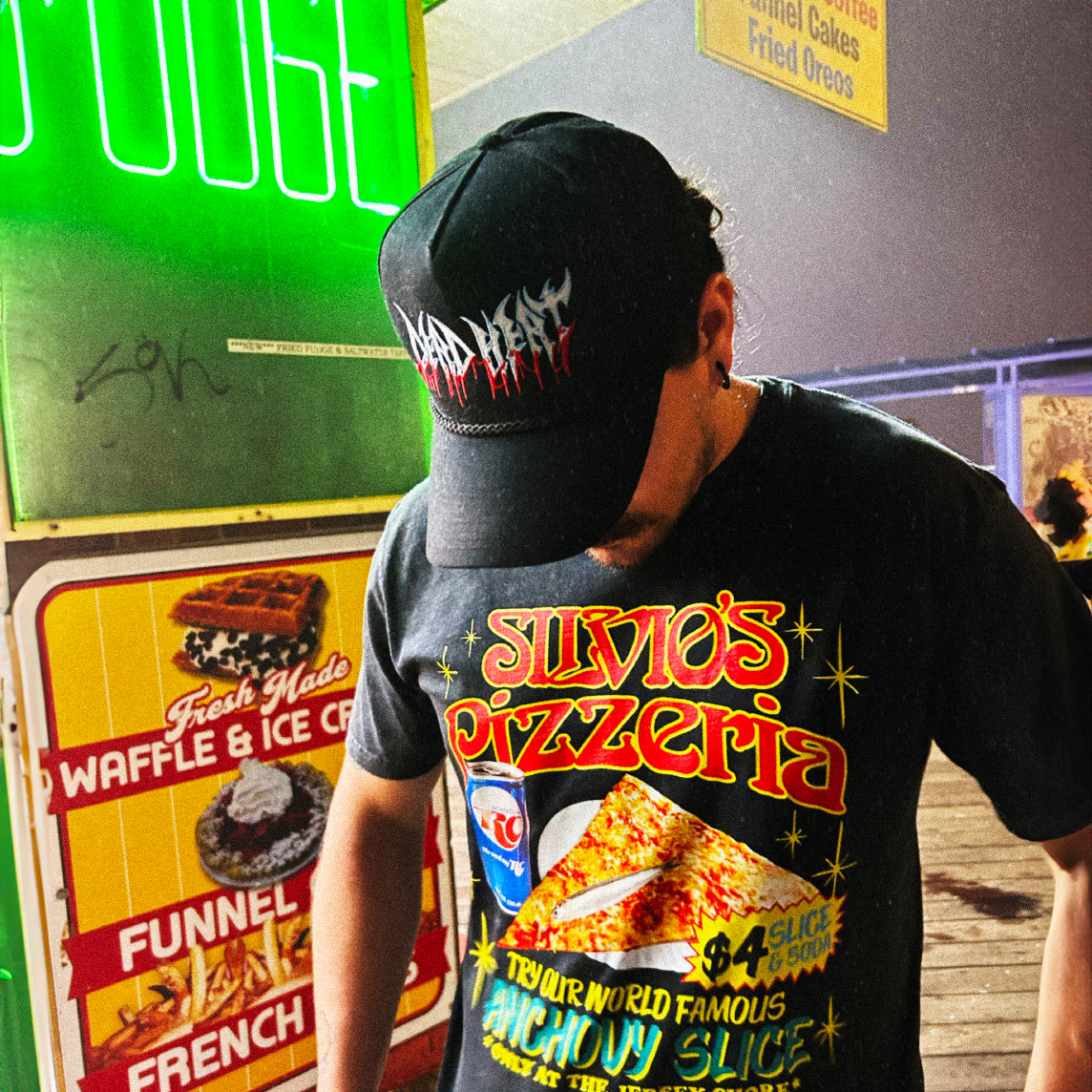 World Famous Tee - Acid Washed Black