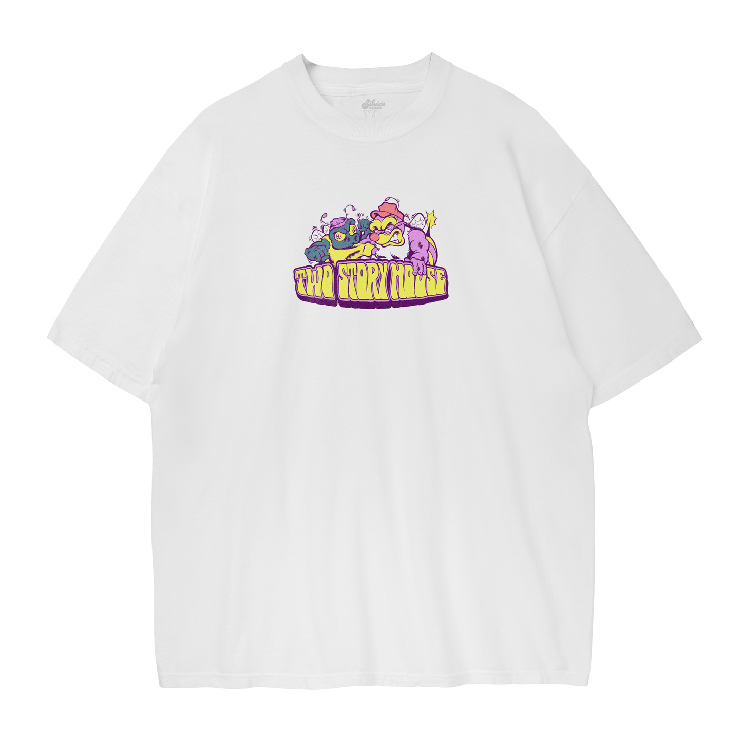 Two Story House - Bug Fight Tee - White
