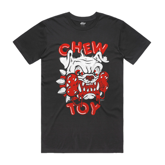 Chew Toy - Red Bulldog Tee - Black