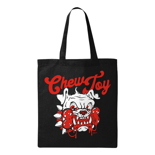 Chew Toy - Red Bulldog - Black Tote Bag