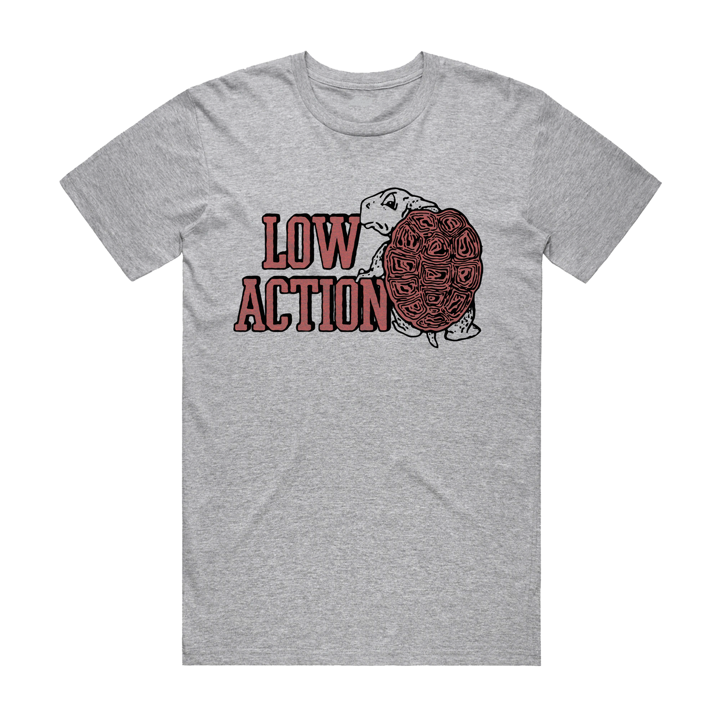 ONLINE ONLY! Low Action - College Turtle Tee - Athletic Grey