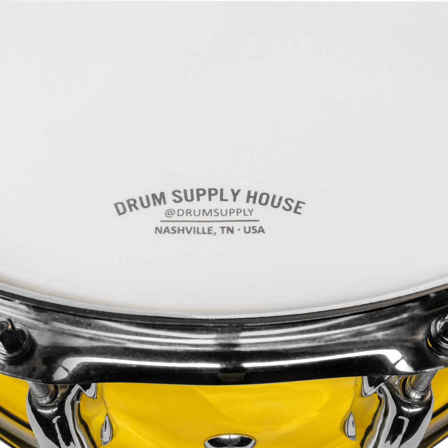 SILVIO'S PIZZERIA CUSTOM 14x6.5-INCH SNARE DRUM - YELLOW SATIN FLAME!