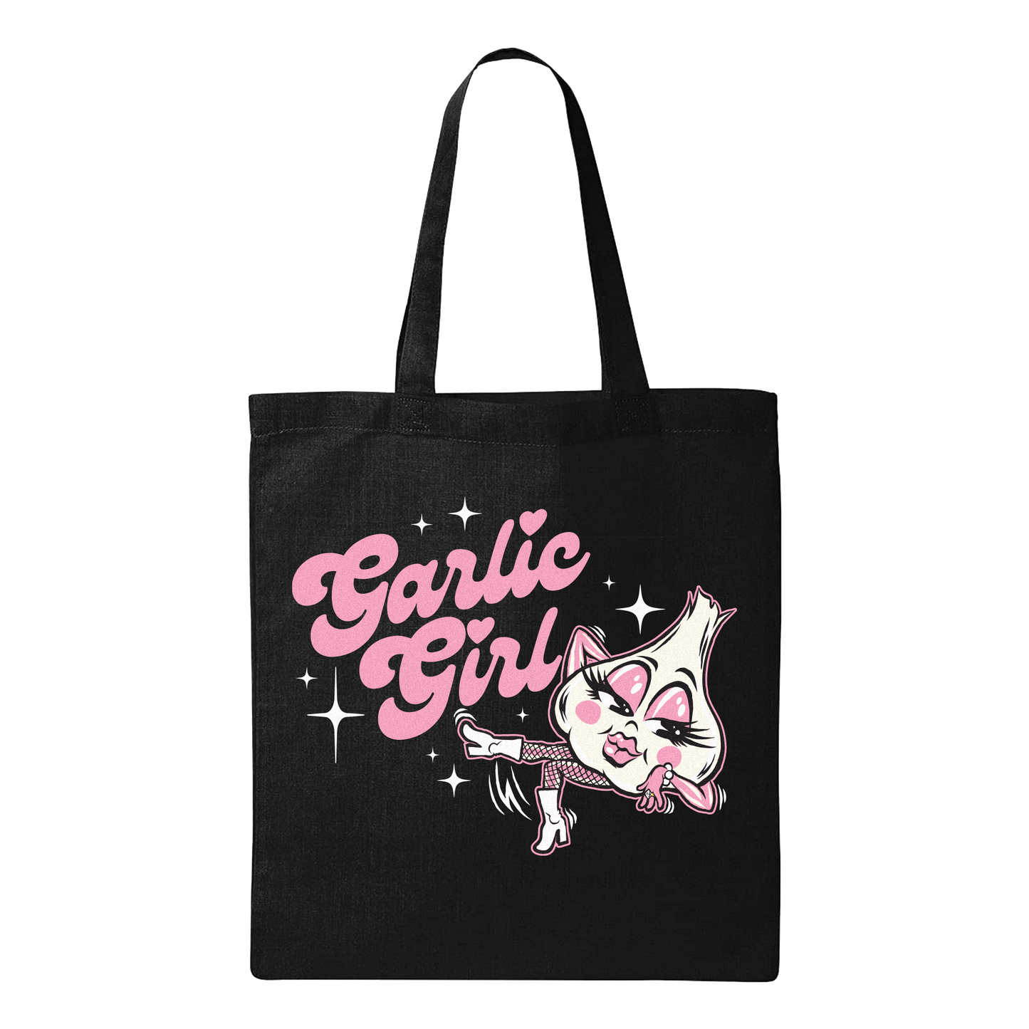 Garlic Girl Tote Bag - Black