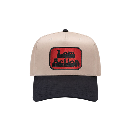 Low Action - Fat Bottom Logo Hat - Two-Tone with Red Logo