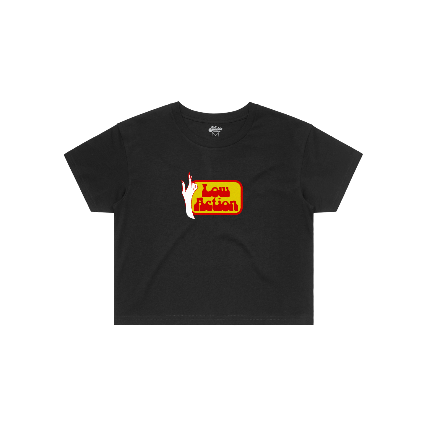 ONLINE ONLY! Low Action String Baby Tee - Black