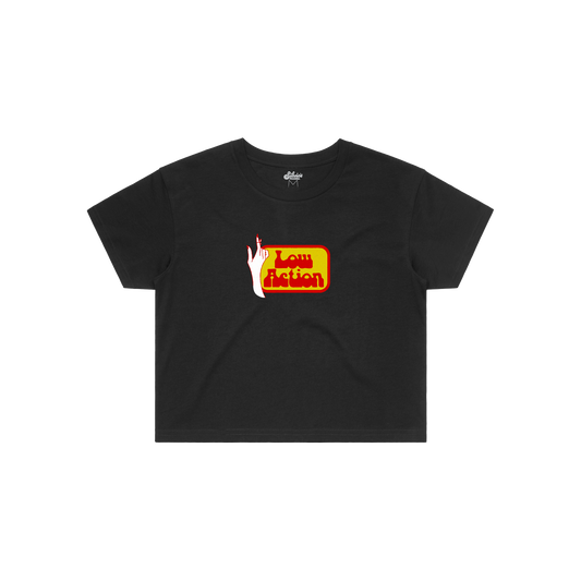 ONLINE ONLY! Low Action String Baby Tee - Black