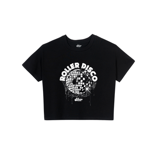 ROLLER DISCO BABY TEE - BLACK