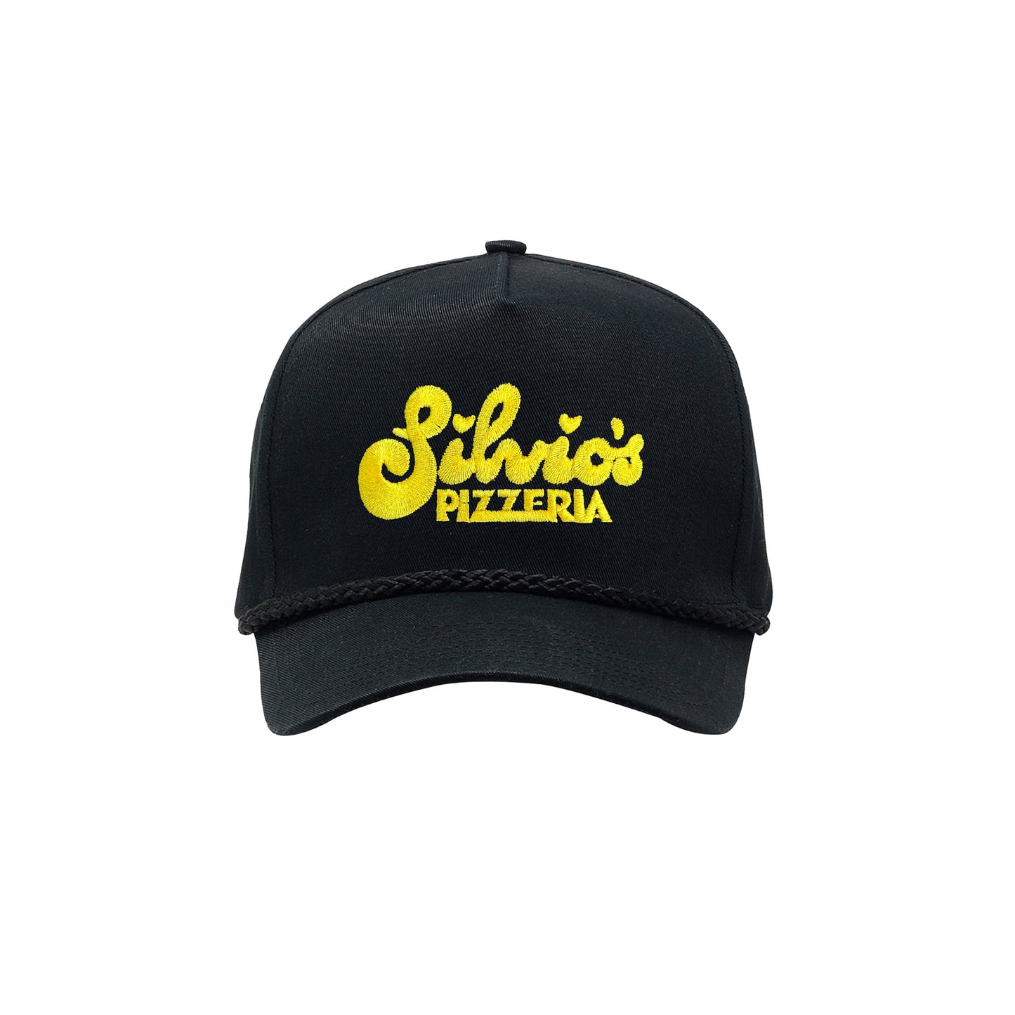 Logo High Crown Rope Cap - Black