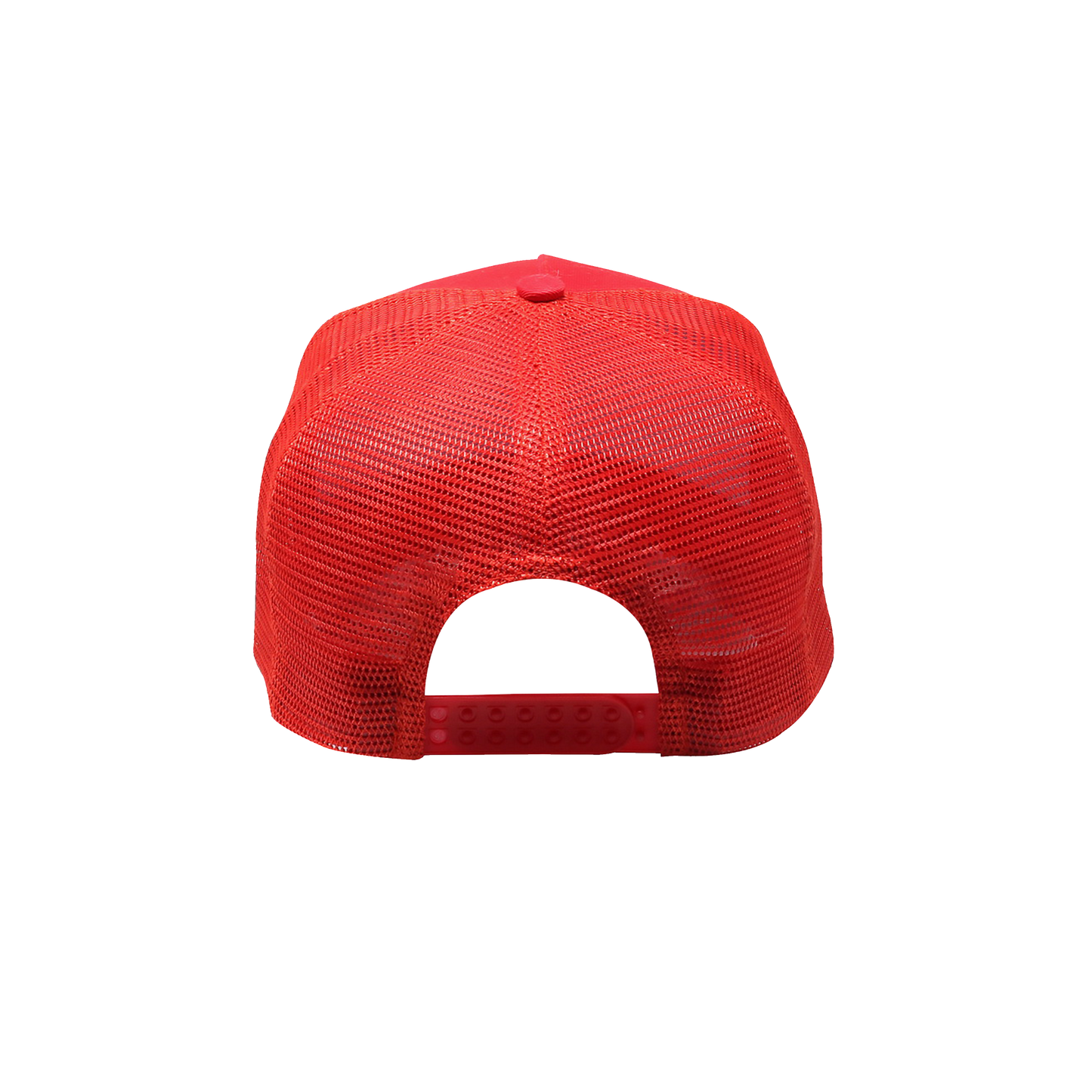 LOGO HIGH CROWN MESH BACK TRUCKER CAP - RED