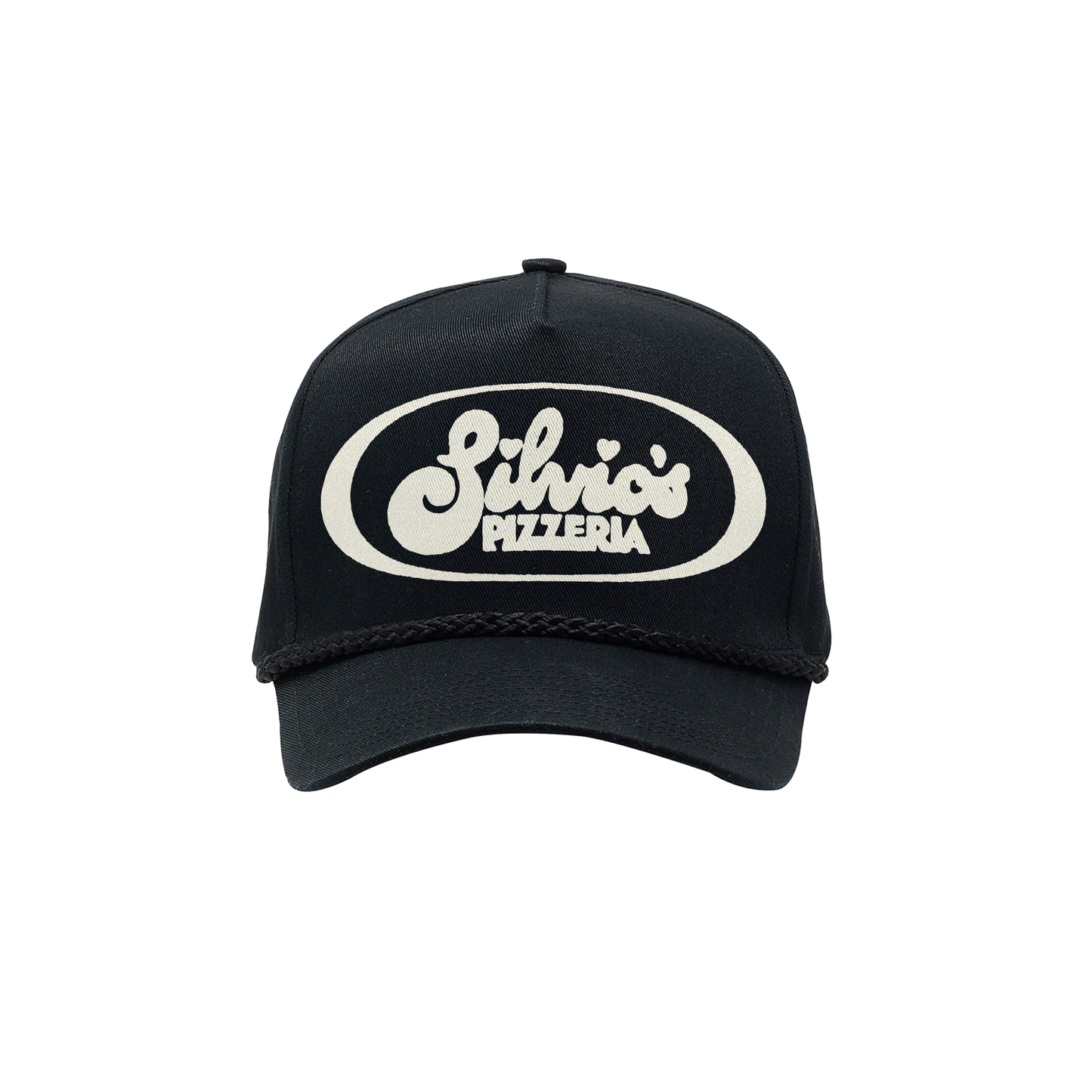 Vintage Shore Style High Crown Rope Cap - Black