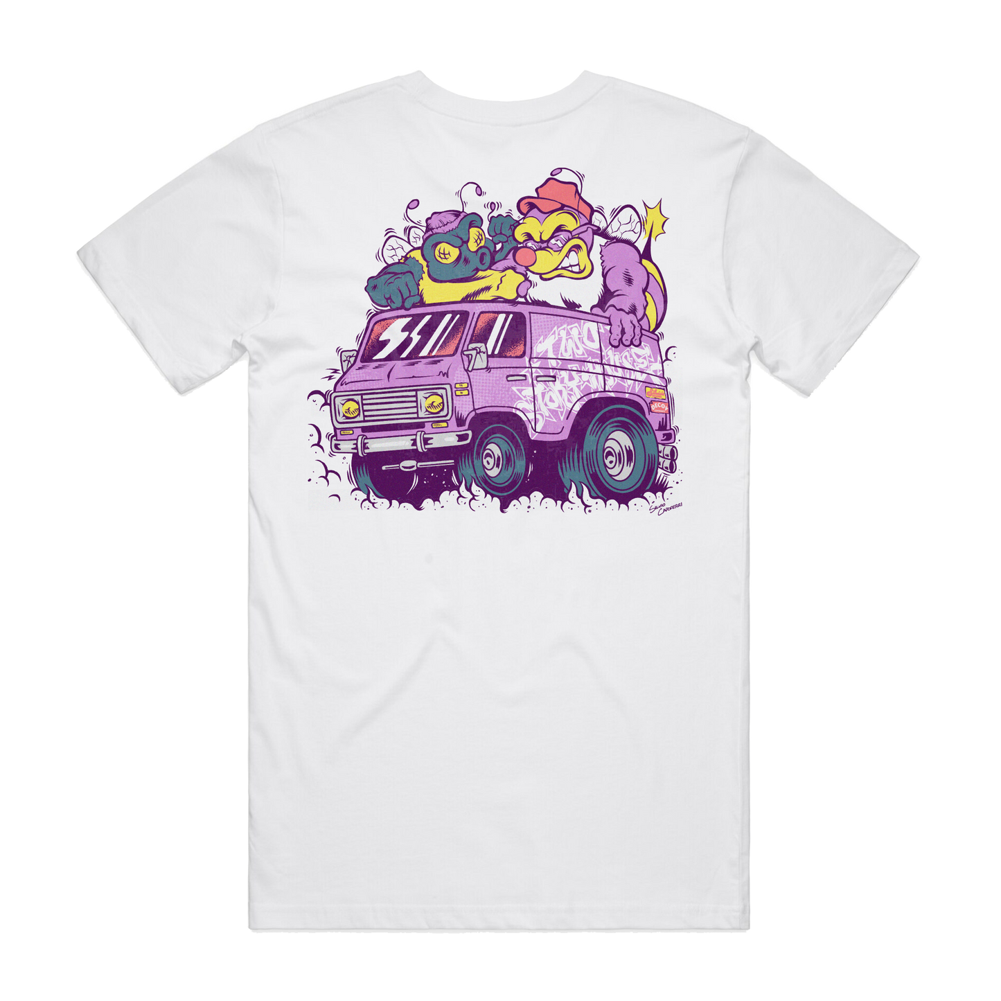 Two Story House - Bug Fight Tee - White